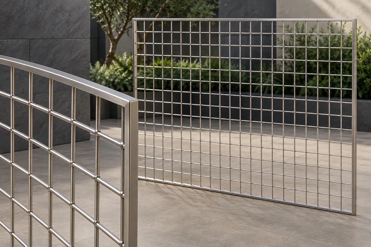 Stainless steel welded wire mesh panels with accurate square openings